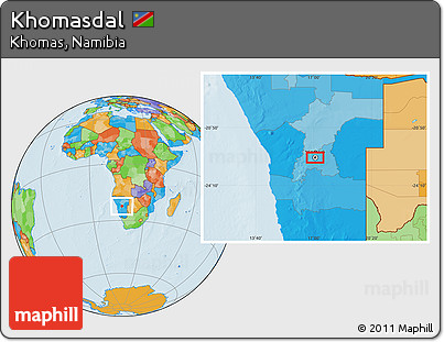 Political Location Map of Khomasdal