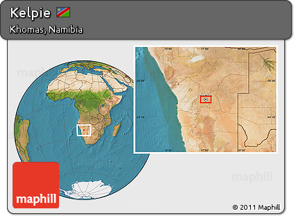 Satellite Location Map of Kelpie