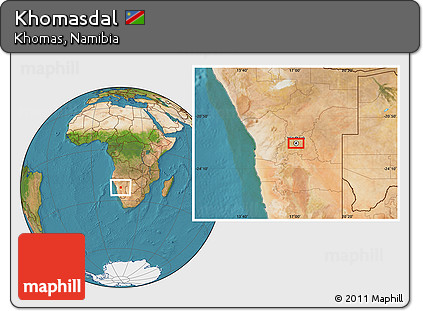 Satellite Location Map of Khomasdal