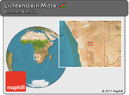 Satellite Location Map of Lichtenstein Mitte