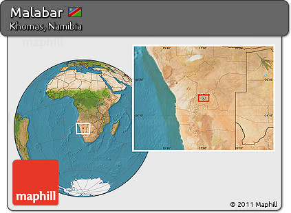 Satellite Location Map of Malabar