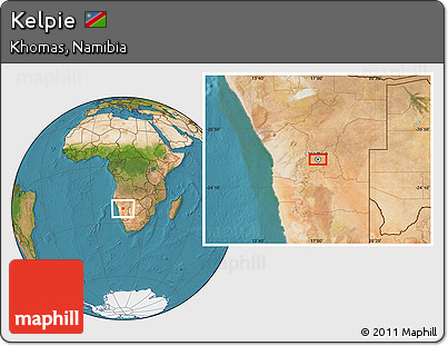 Satellite Location Map of Kelpie