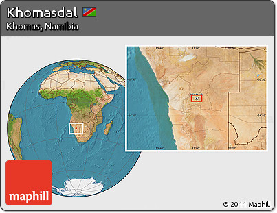 Satellite Location Map of Khomasdal