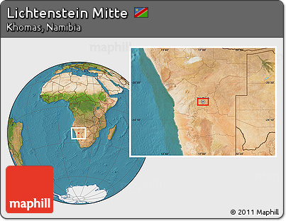 Satellite Location Map of Lichtenstein Mitte
