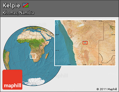 Satellite Location Map of Kelpie