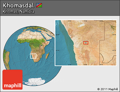 Satellite Location Map of Khomasdal