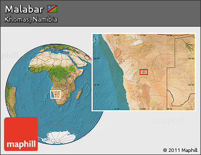 Satellite Location Map of Malabar