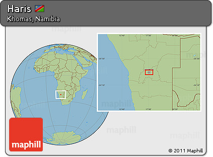 Savanna Style Location Map of Haris