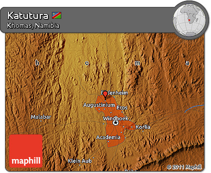 Physical Map of Katutura