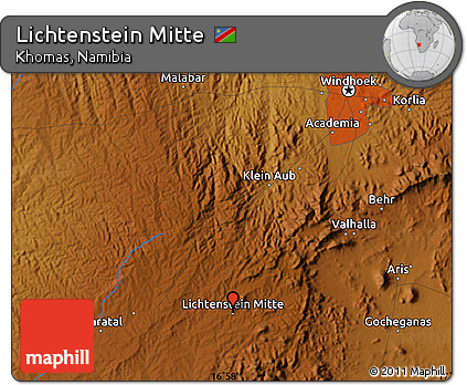 Physical Map of Lichtenstein Mitte