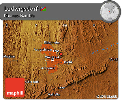 Physical Map of Ludwigsdorf