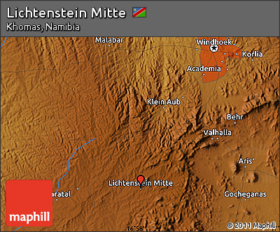Physical Map of Lichtenstein Mitte