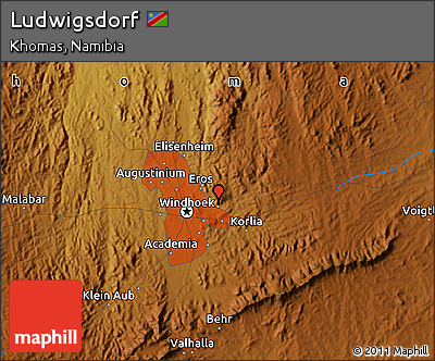 Physical Map of Ludwigsdorf