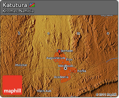 Physical Map of Katutura