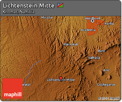 Physical Map of Lichtenstein Mitte