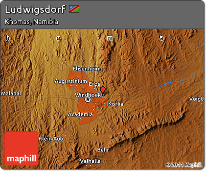 Physical Map of Ludwigsdorf