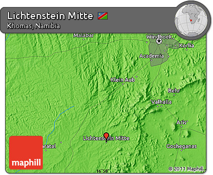 Political Map of Lichtenstein Mitte