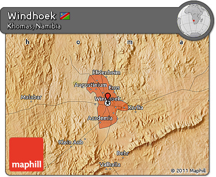 Satellite Map of Windhoek
