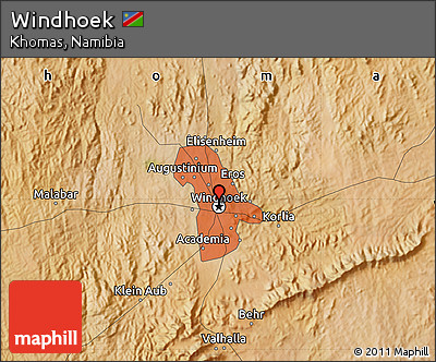 Satellite Map of Windhoek