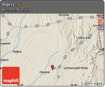 Shaded Relief Map of Haris
