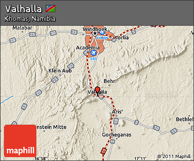 Shaded Relief Map of Valhalla
