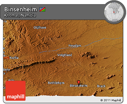 Physical Panoramic Map of Binsenheim