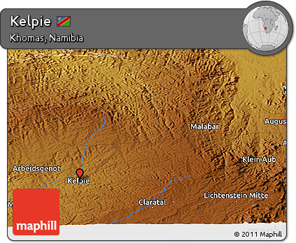 Physical Panoramic Map of Kelpie