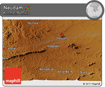 Physical Panoramic Map of Neudam