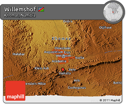 Physical Panoramic Map of Willemshof