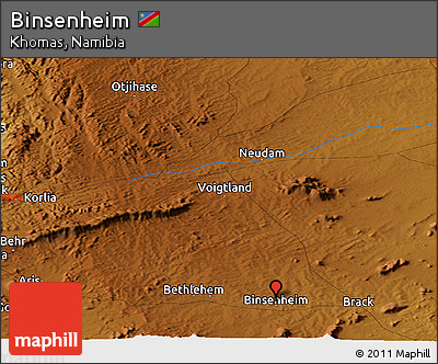 Physical Panoramic Map of Binsenheim