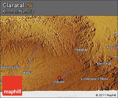 Physical Panoramic Map of Claratal