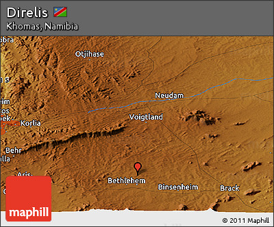 Physical Panoramic Map of Direlis