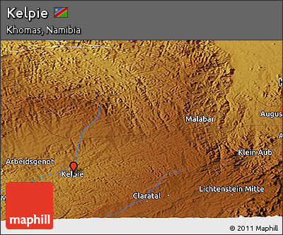 Physical Panoramic Map of Kelpie