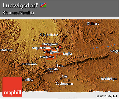 Physical Panoramic Map of Ludwigsdorf