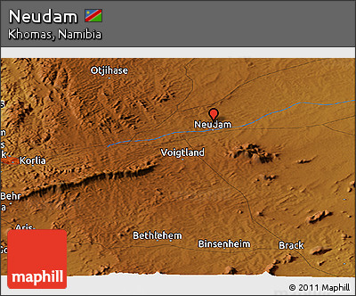 Physical Panoramic Map of Neudam