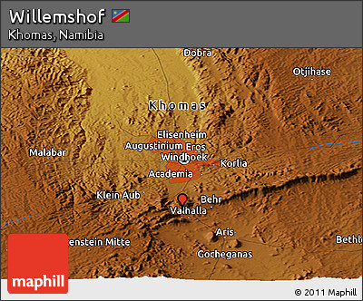 Physical Panoramic Map of Willemshof