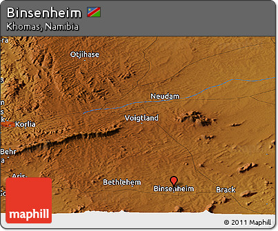 Physical Panoramic Map of Binsenheim