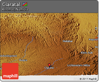 Physical Panoramic Map of Claratal