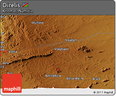 Physical Panoramic Map of Direlis