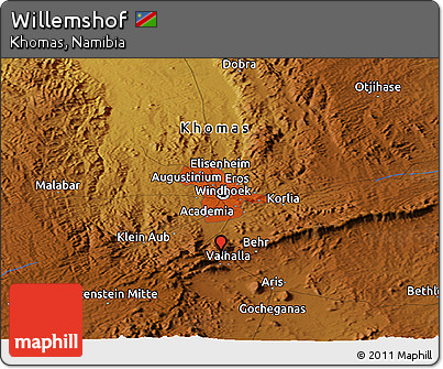 Physical Panoramic Map of Willemshof