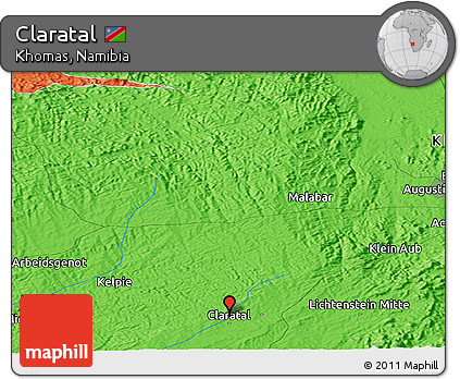 Political Panoramic Map of Claratal