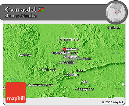Political Panoramic Map of Khomasdal