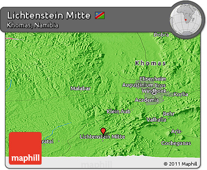 Political Panoramic Map of Lichtenstein Mitte
