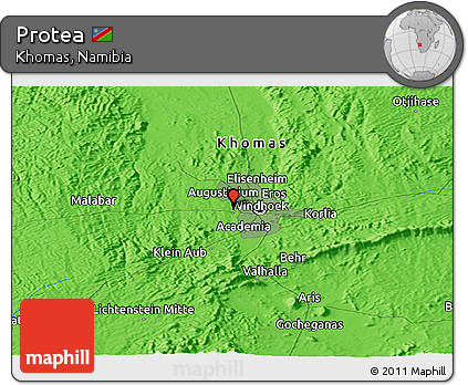 Political Panoramic Map of Protea