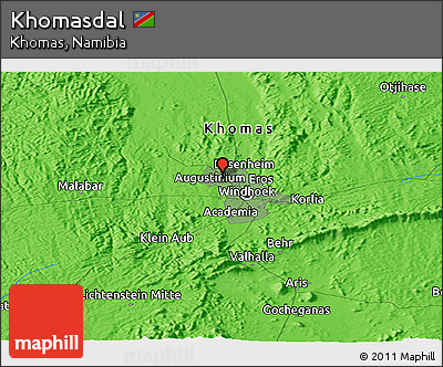 Political Panoramic Map of Khomasdal