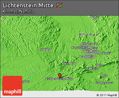 Political Panoramic Map of Lichtenstein Mitte