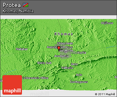 Political Panoramic Map of Protea