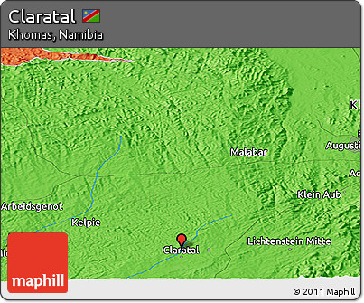 Political Panoramic Map of Claratal