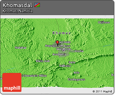 Political Panoramic Map of Khomasdal