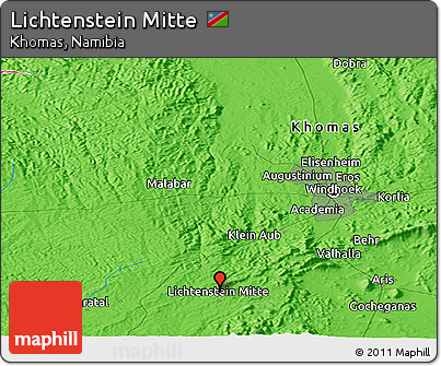 Political Panoramic Map of Lichtenstein Mitte